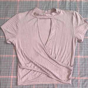 Women's Mauve Wrap Top